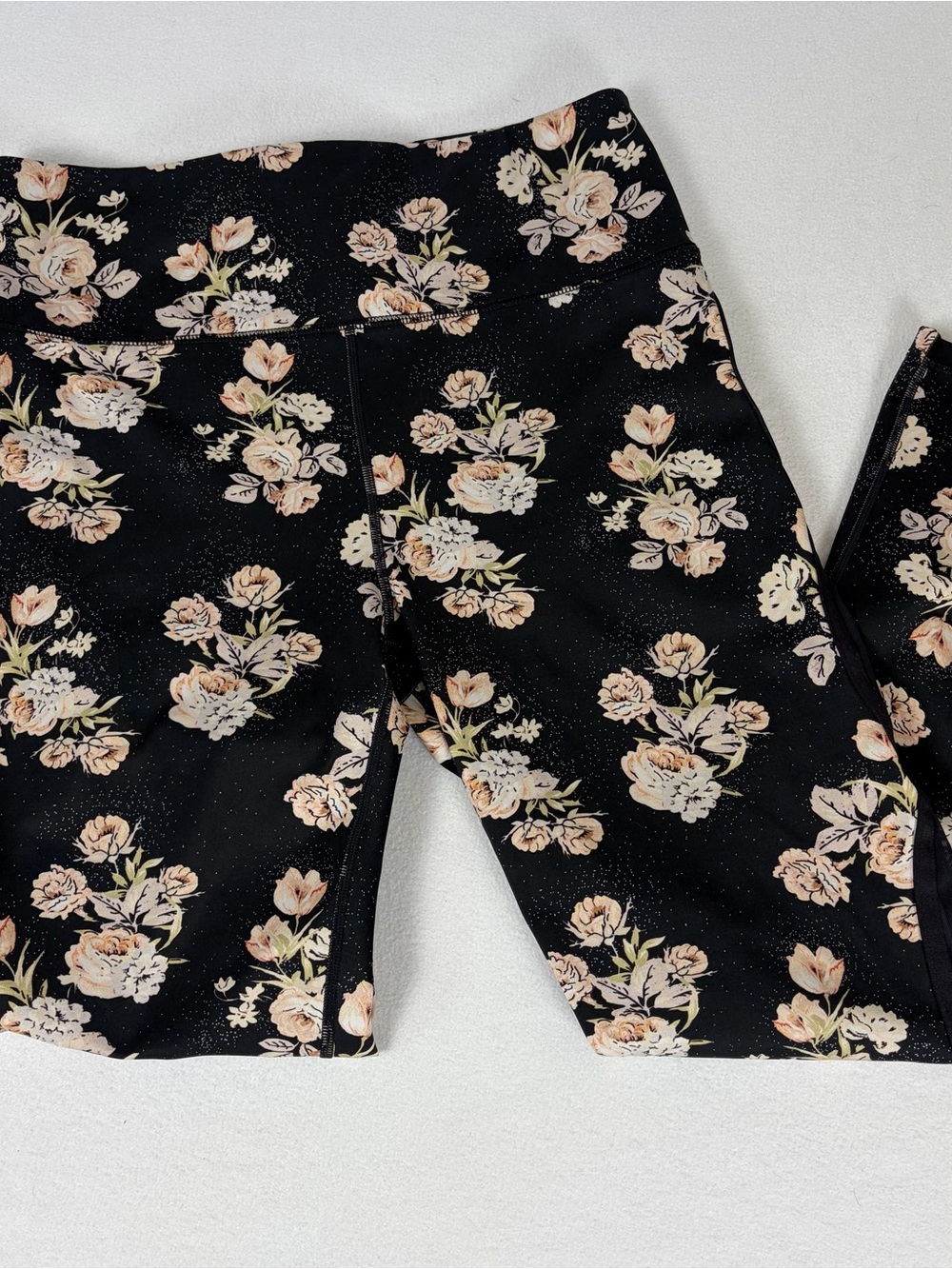 FP Movement by Free People Black Floral Active Leggings